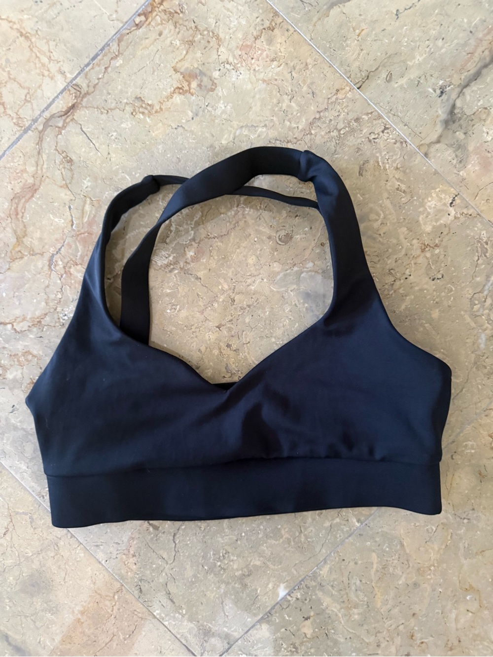 Cleo Harper Black Halter Sports Bra